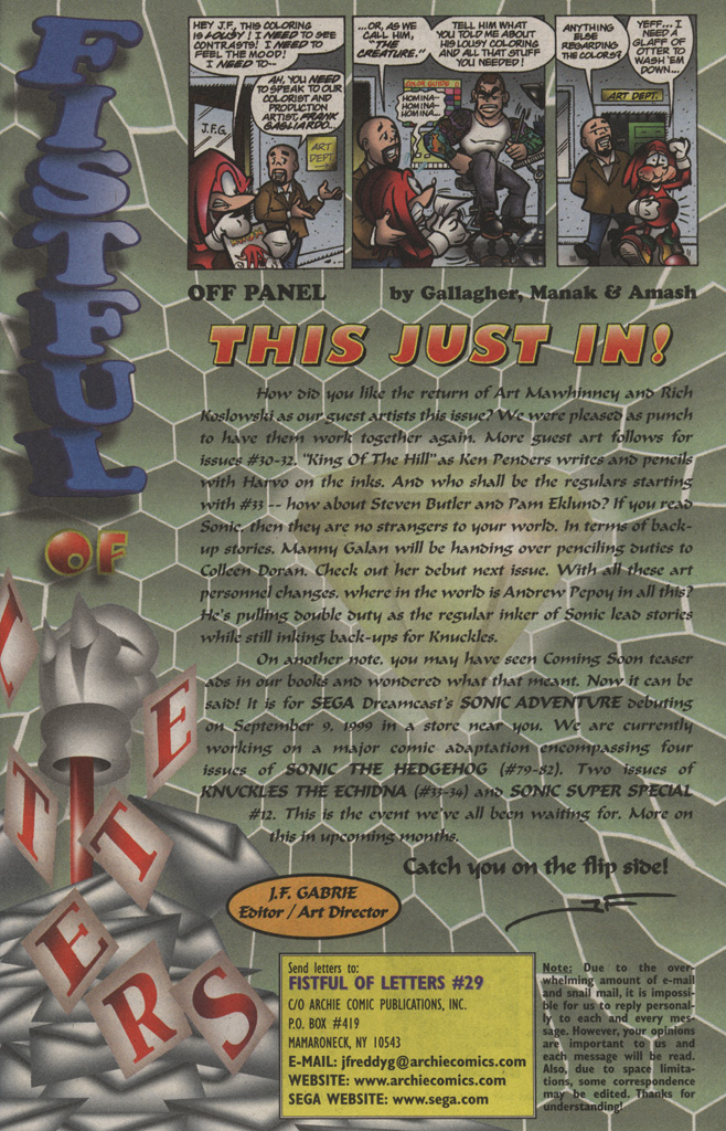 Read online Knuckles the Echidna comic -  Issue #29 - 29