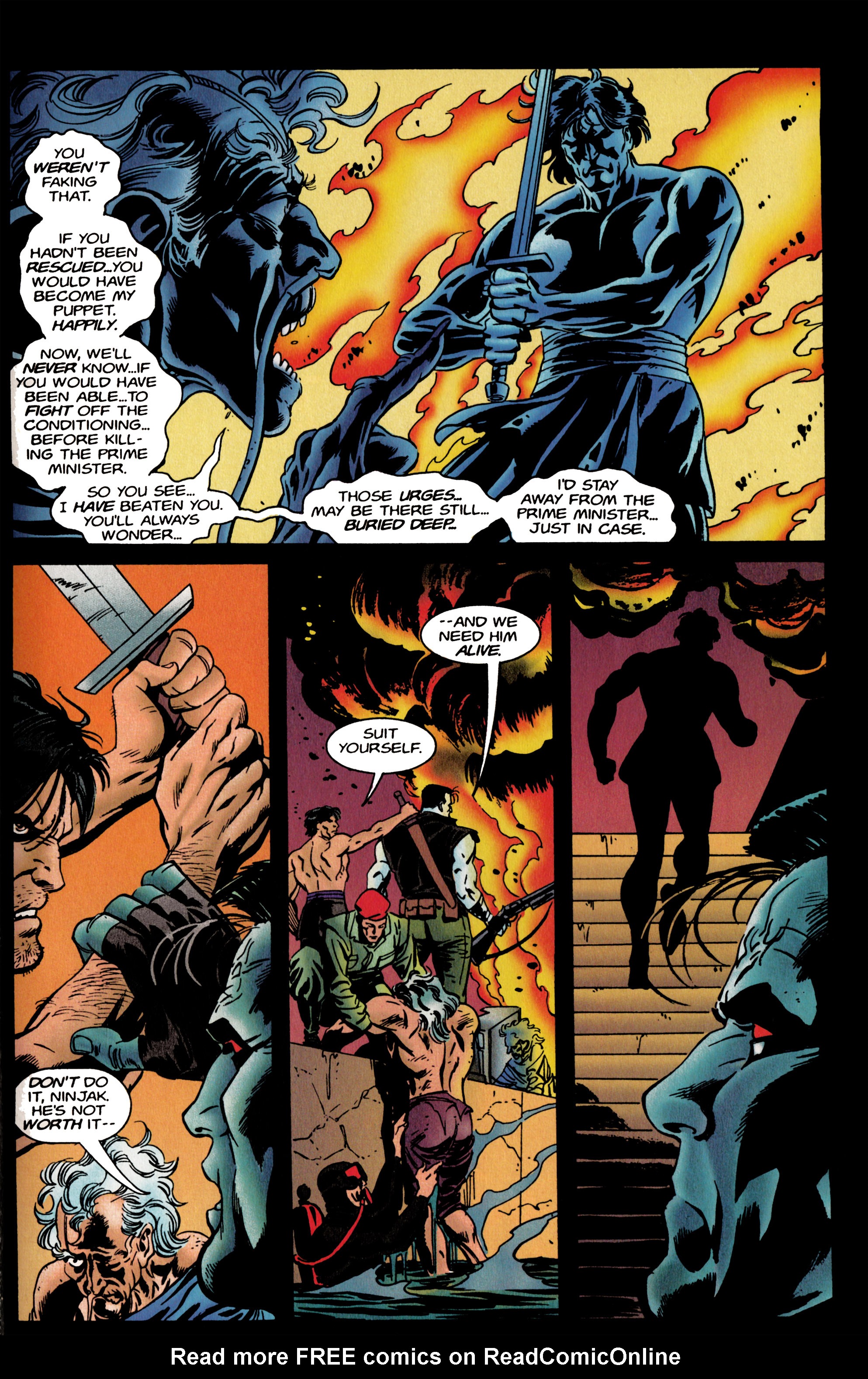 Read online Ninjak (1994) comic -  Issue #21 - 22