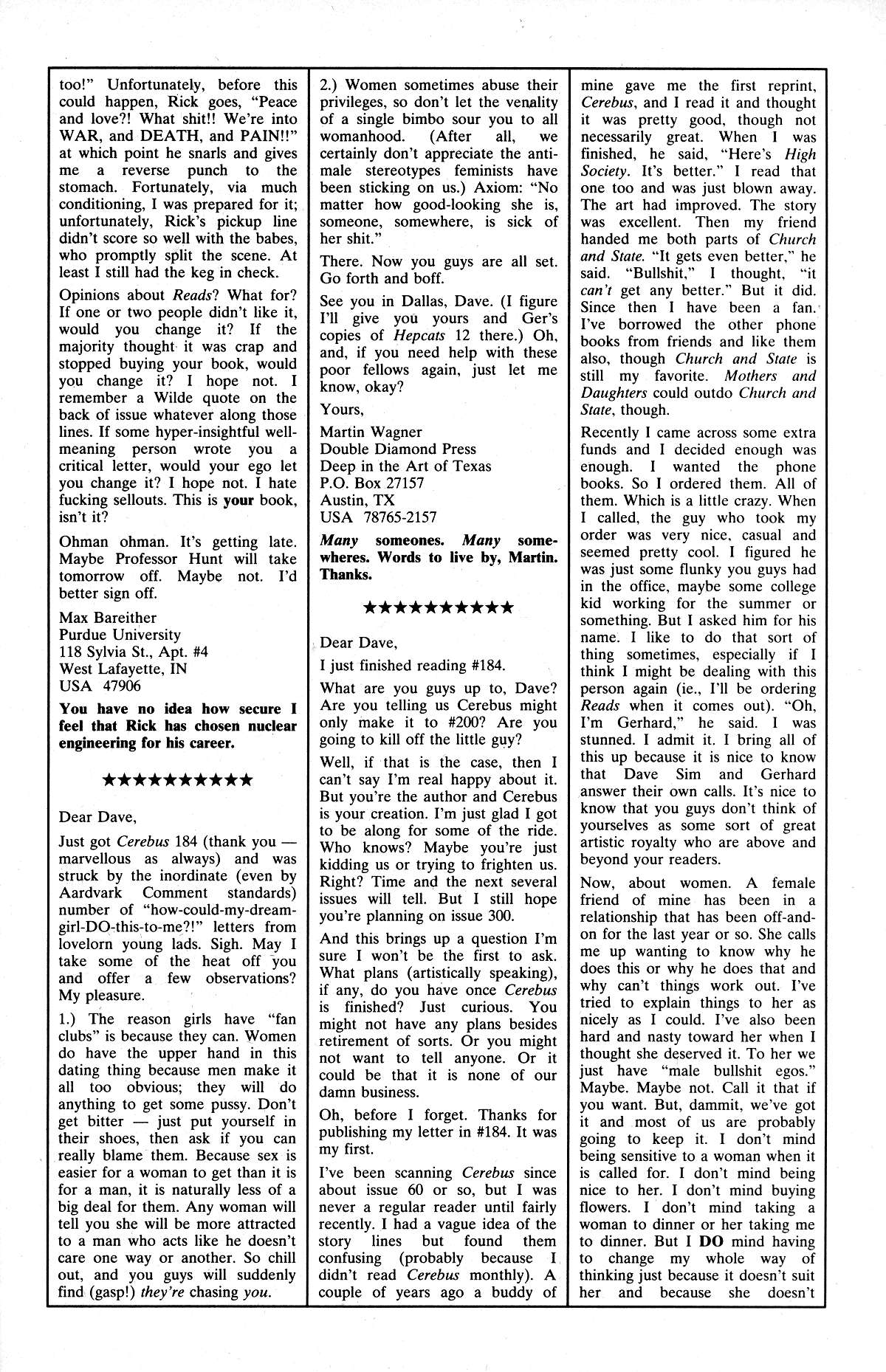 Read online Cerebus comic -  Issue #190 - 29