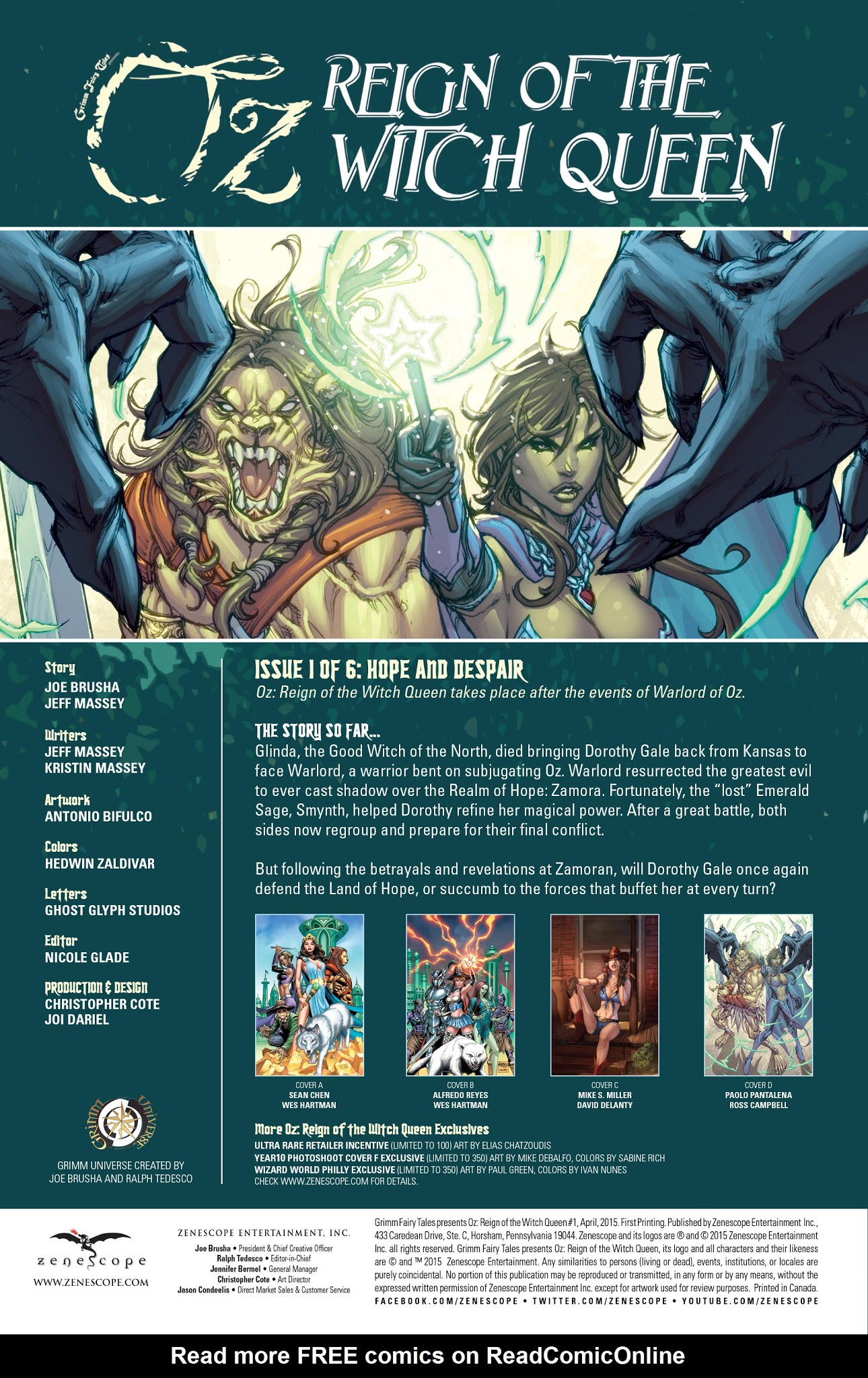 Read online Grimm Fairy Tales presents Oz: Reign of the Witch Queen comic -  Issue #1 - 2