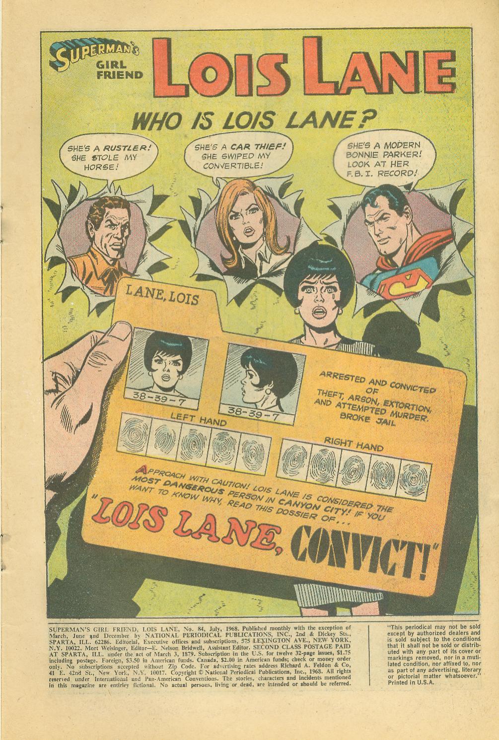 Read online Superman's Girl Friend, Lois Lane comic -  Issue #84 - 3