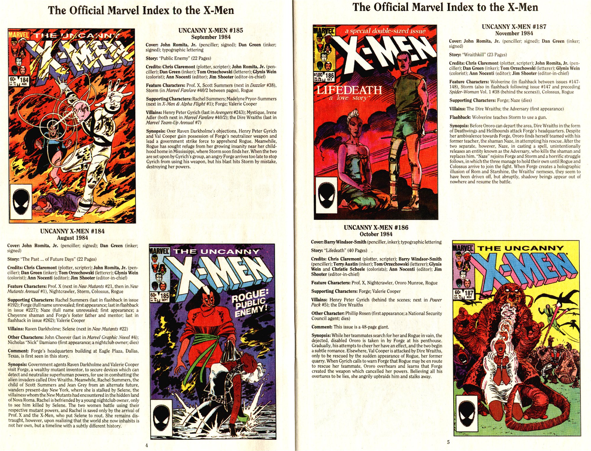 Read online The Official Marvel Index To The X-Men (1994) comic -  Issue #4 - 4