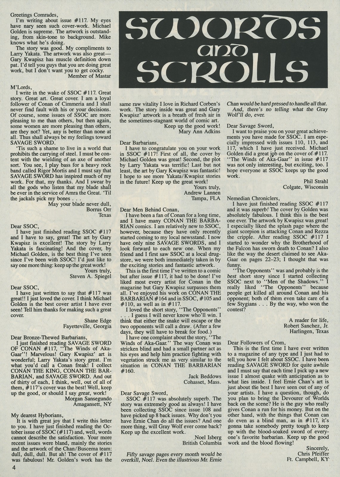 Read online The Savage Sword Of Conan comic -  Issue #121 - 4