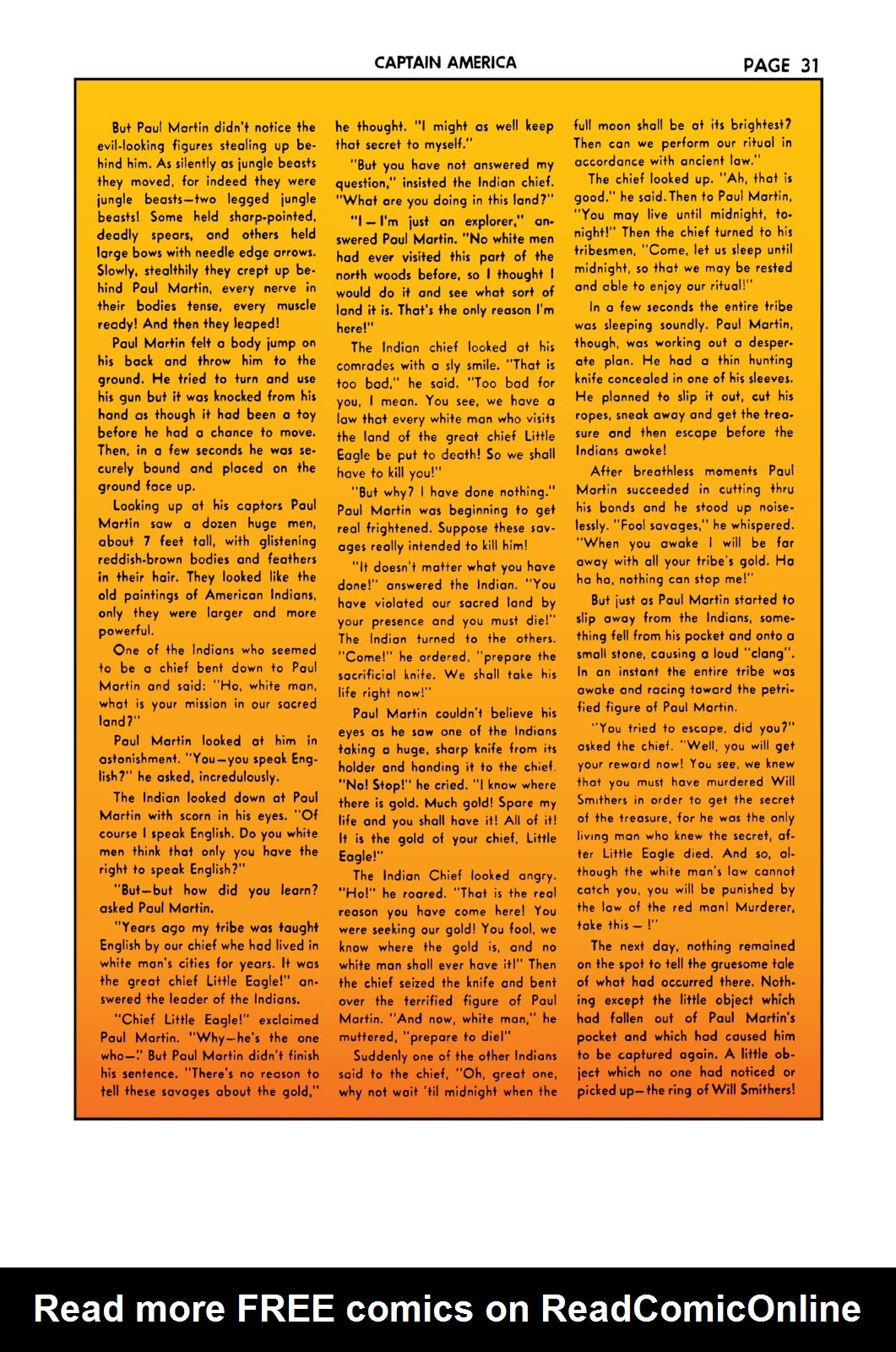Read online Captain America Comics comic -  Issue #9 - 32