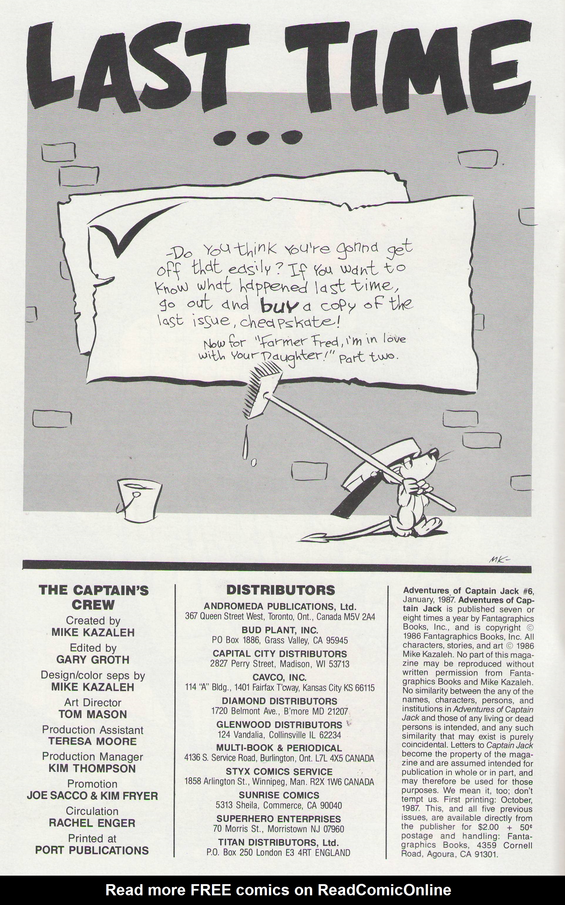 Read online Adventures of Captain Jack comic -  Issue #6 - 2