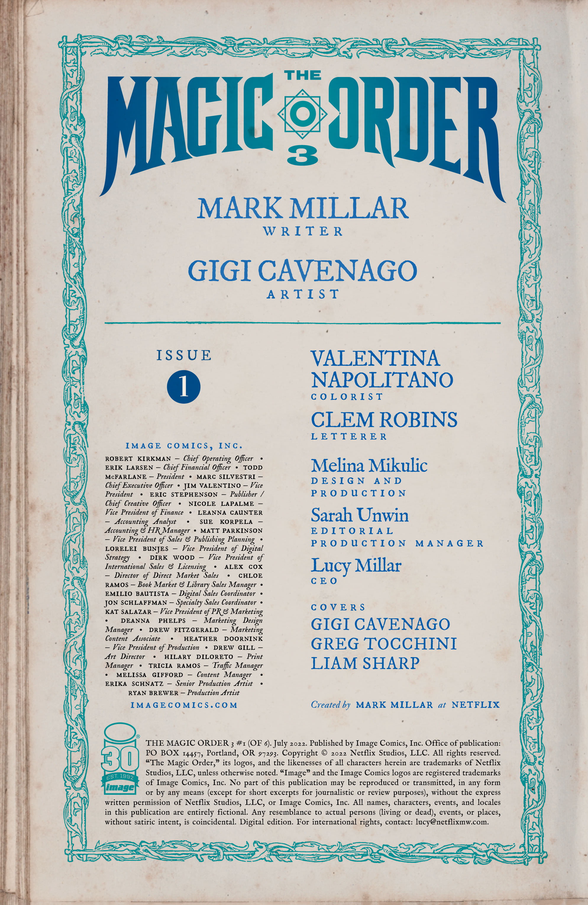 Read online The Magic Order 3 comic -  Issue #1 - 2