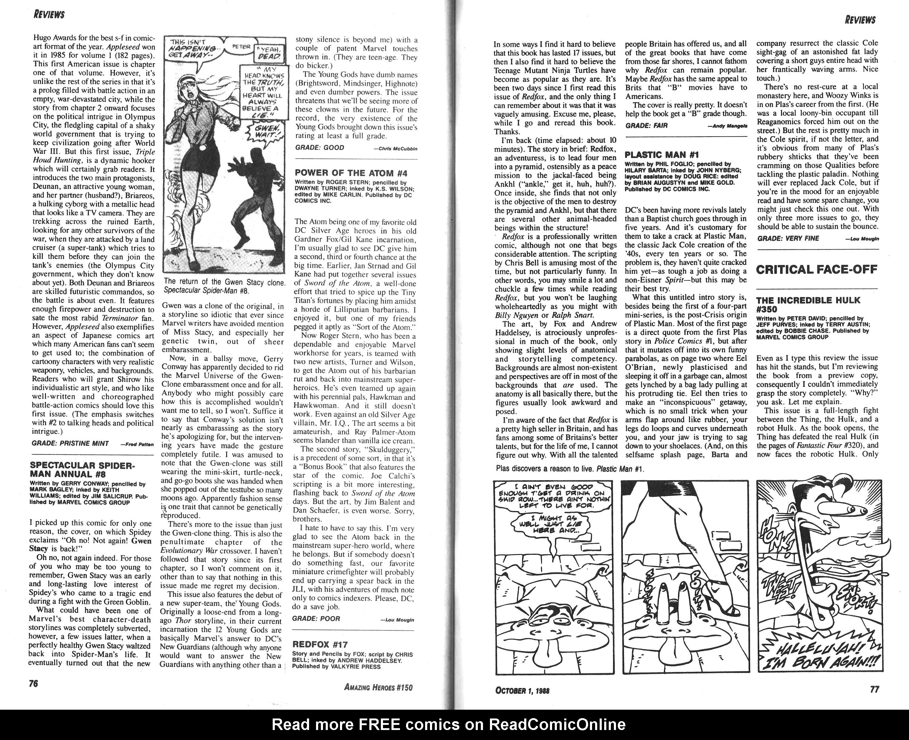 Read online Amazing Heroes comic -  Issue #150 - 39