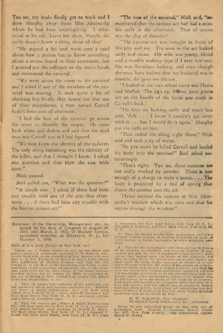 Read online Shadow Comics comic -  Issue #95 - 41