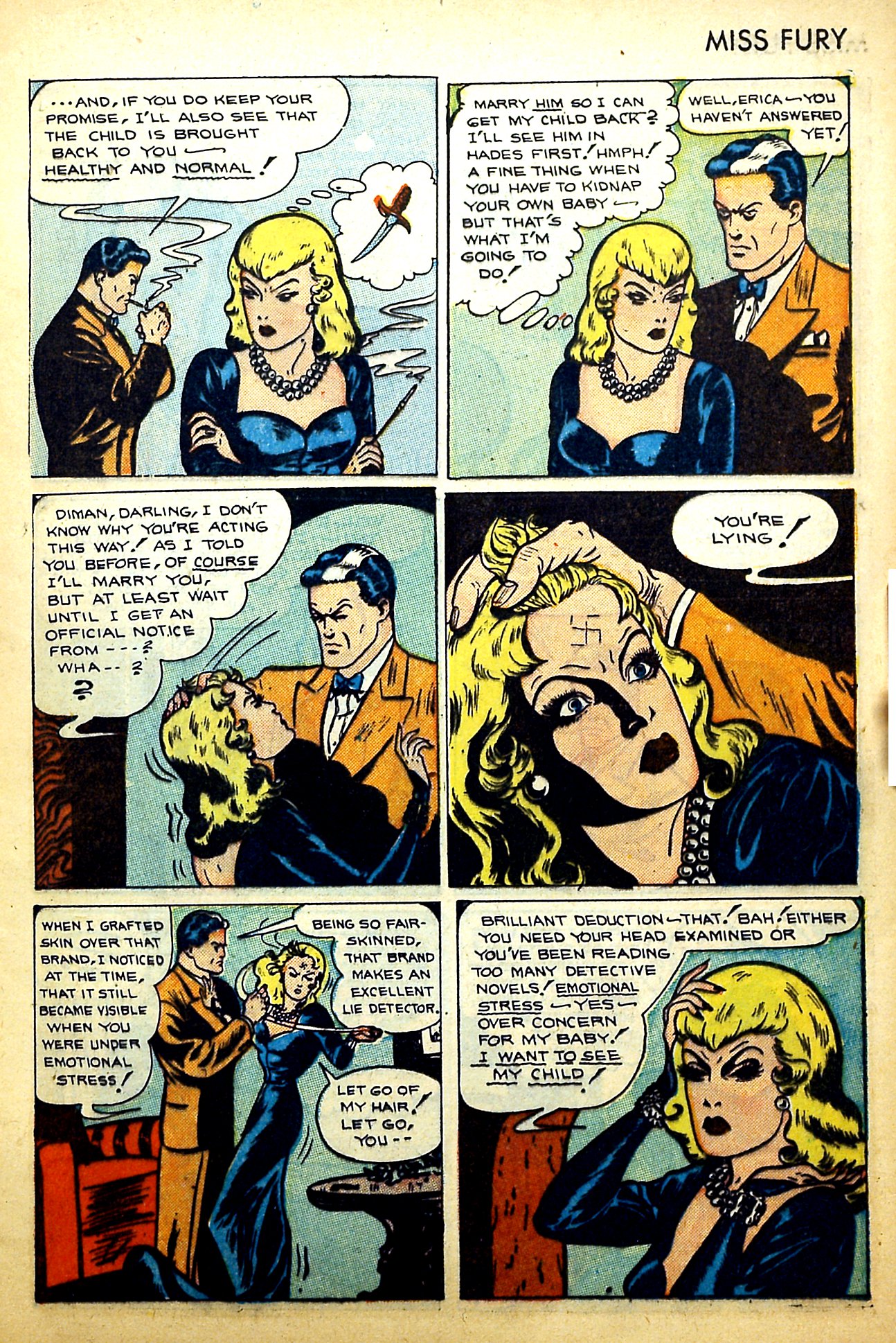 Read online Miss Fury (1942) comic -  Issue #8 - 14