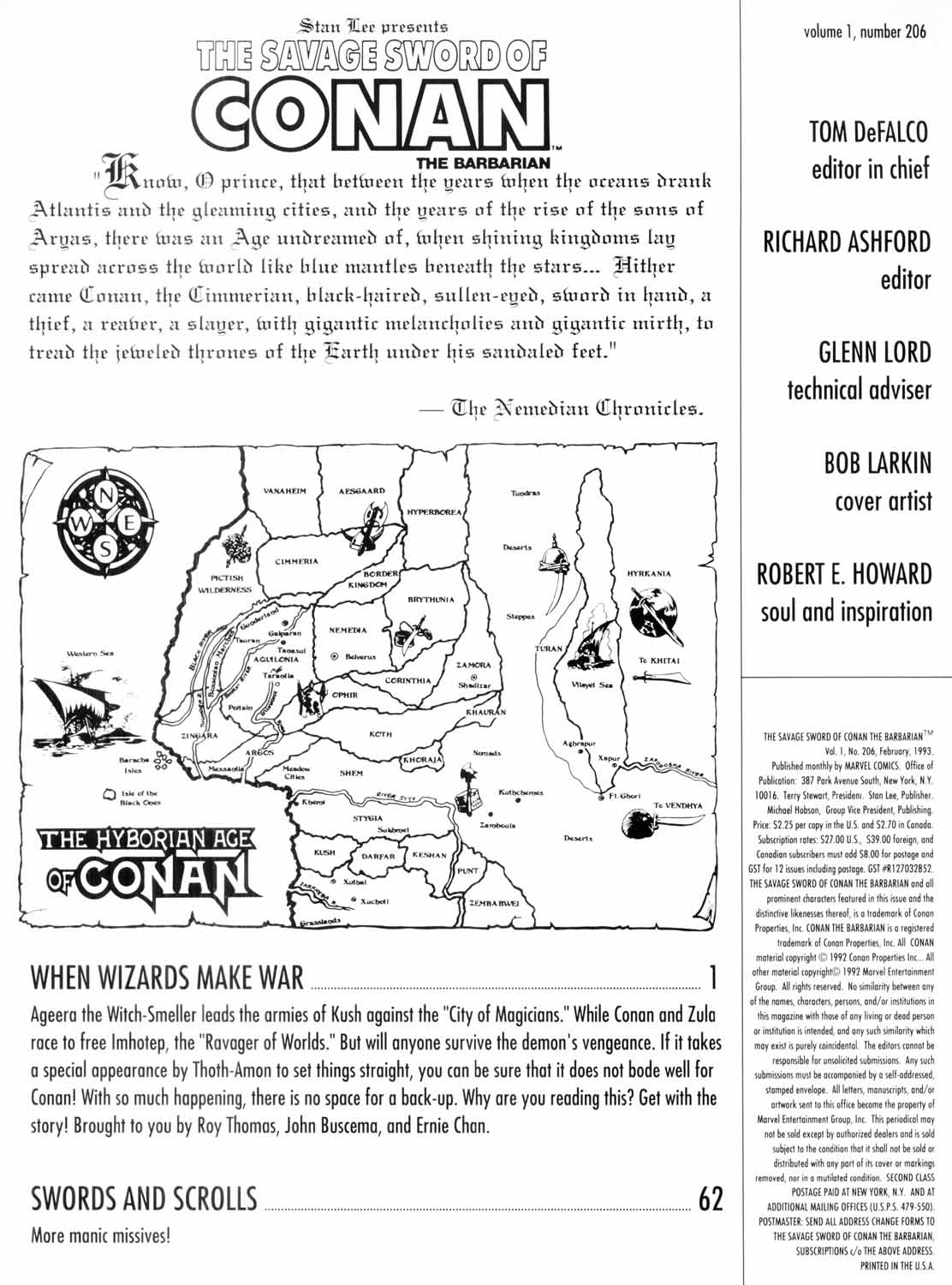 Read online The Savage Sword Of Conan comic -  Issue #206 - 2