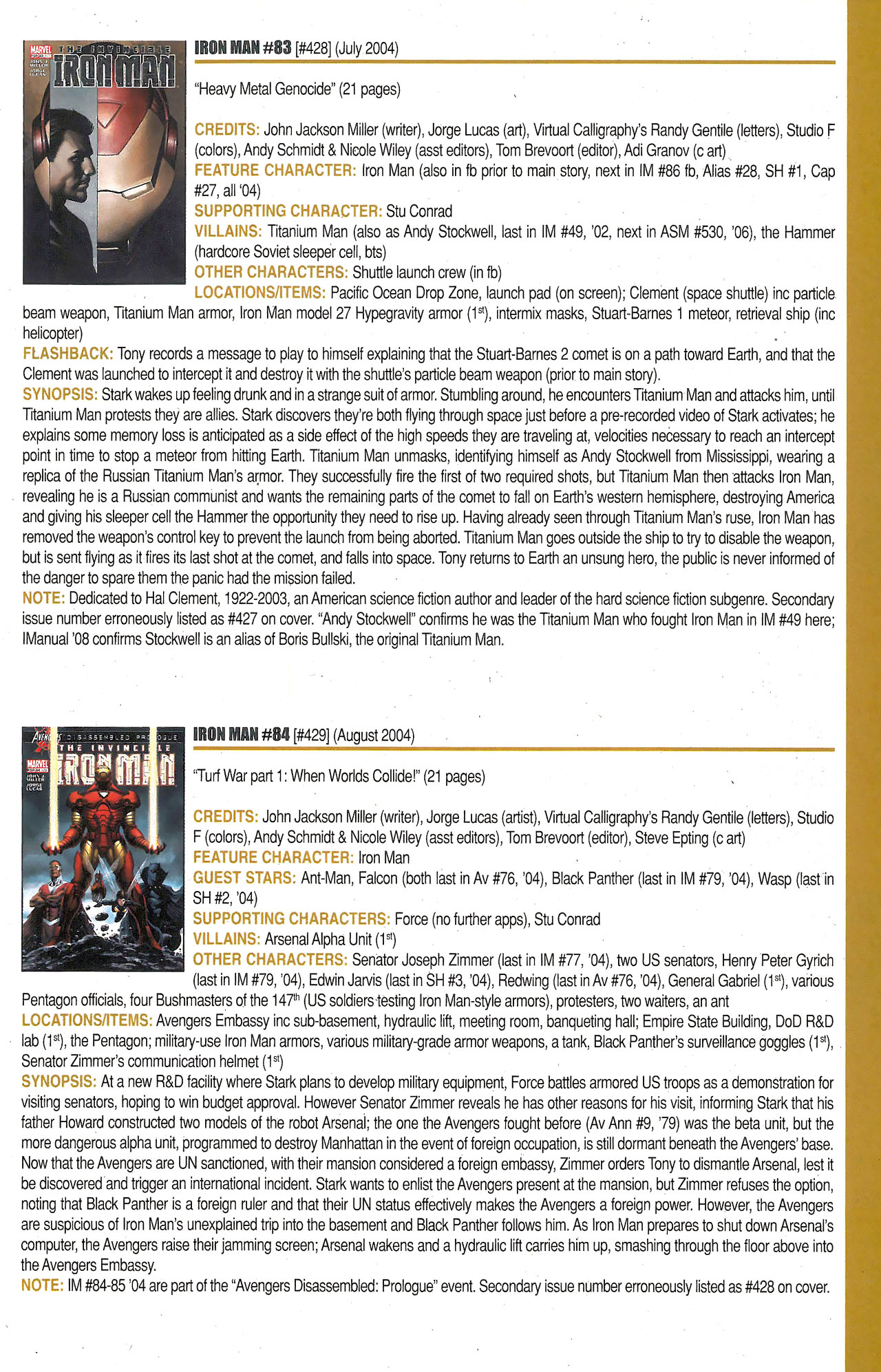 Read online Official Index to the Marvel Universe comic -  Issue #12 - 29