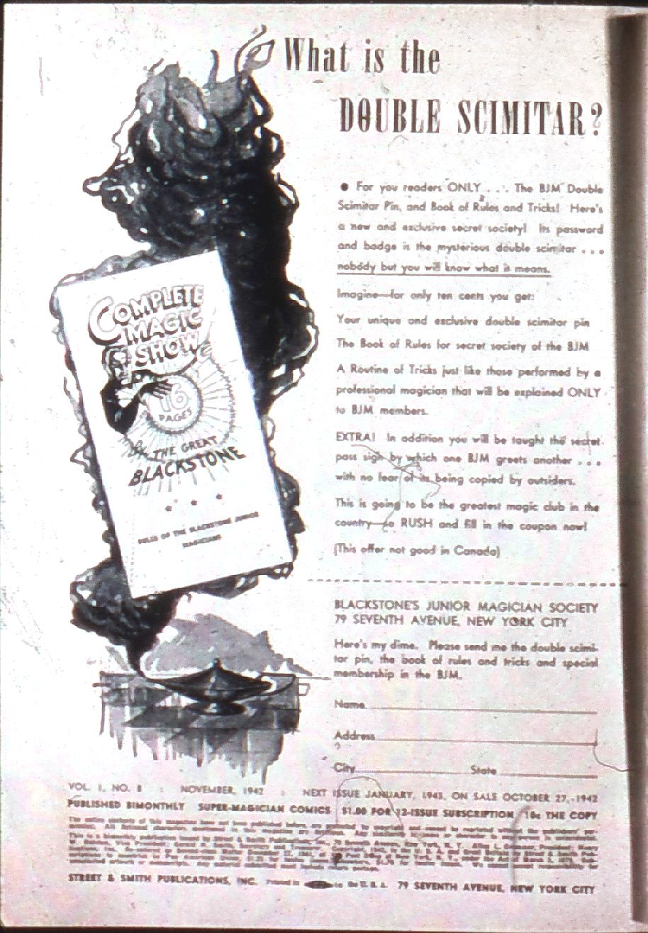 Read online Super-Magician Comics comic -  Issue #8 - 2