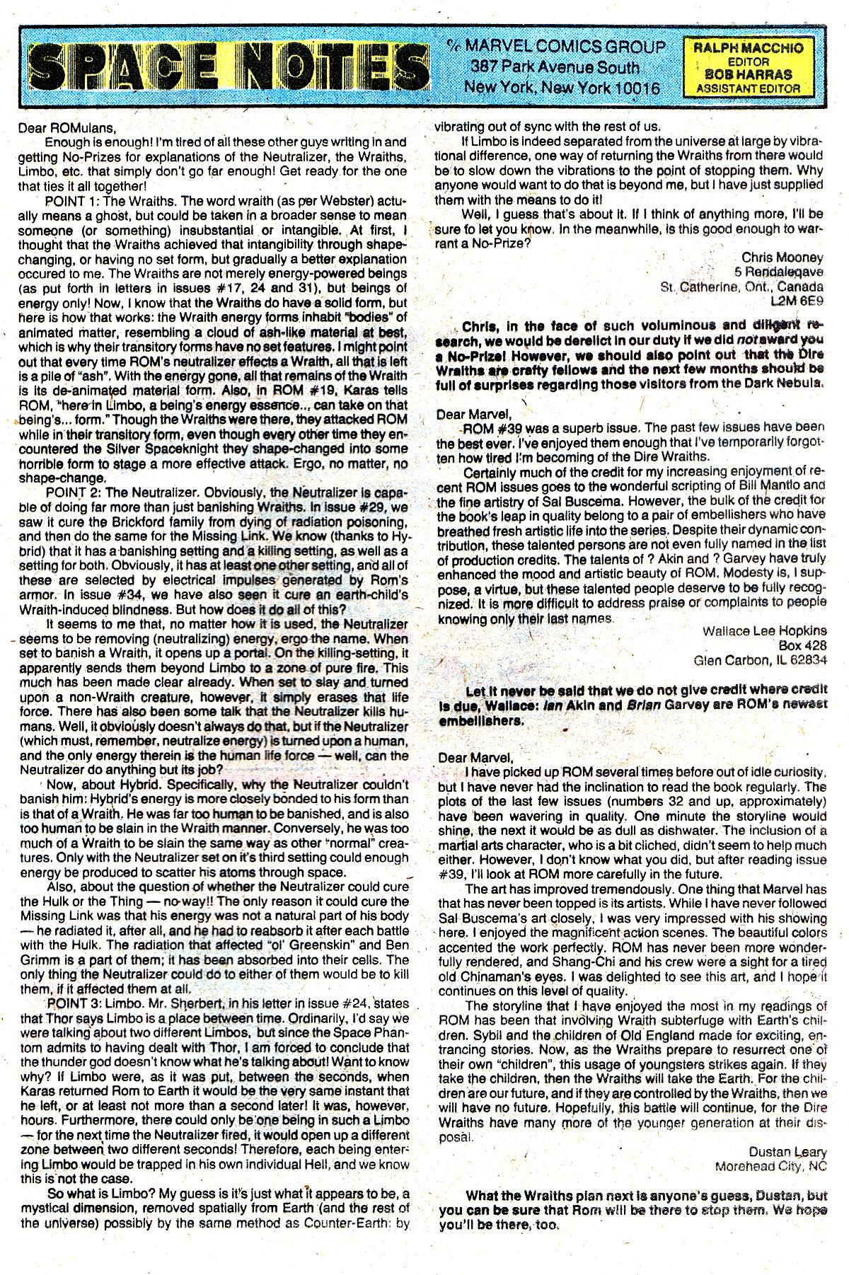 Read online ROM (1979) comic -  Issue #43 - 25