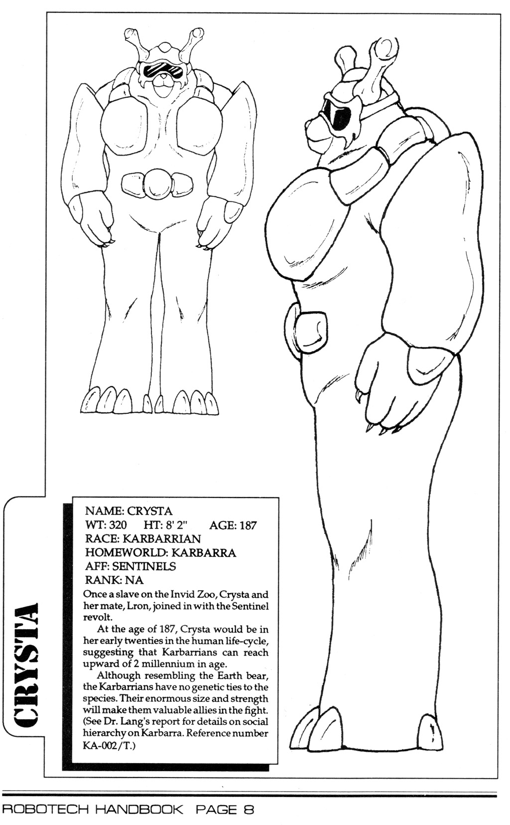 Read online Robotech II: The Sentinels comic -  Issue # _Handbook 1 - 10