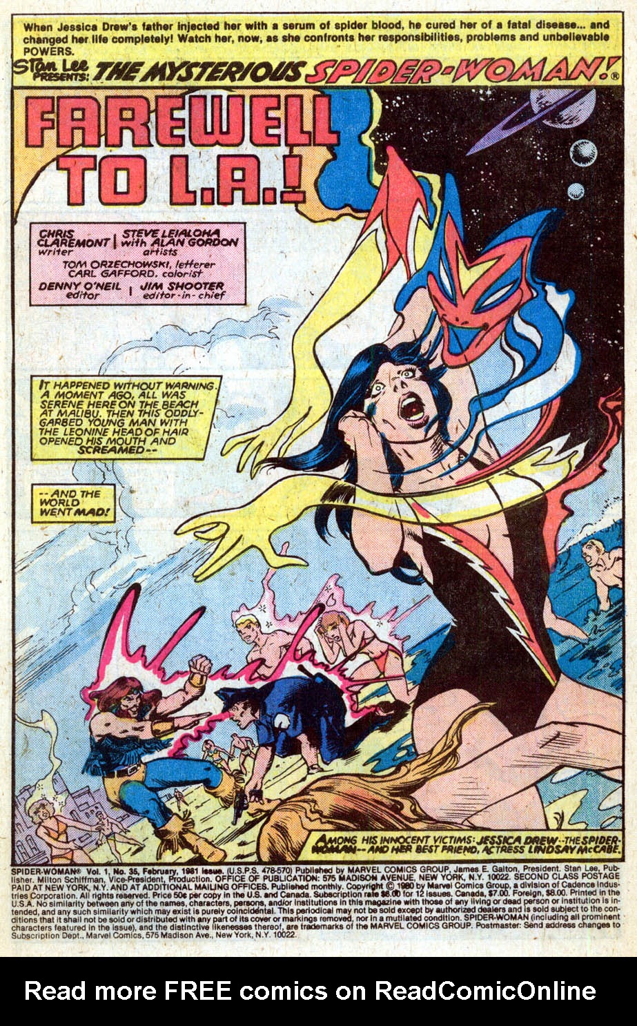 Read online Spider-Woman (1978) comic -  Issue #35 - 2