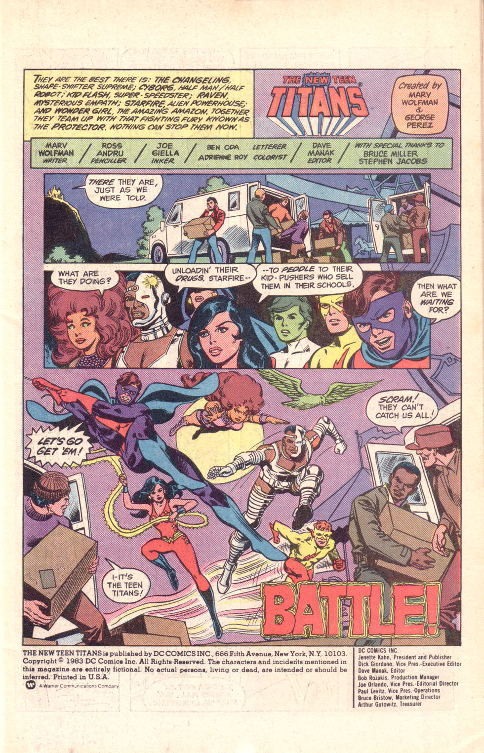 Read online The New Teen Titans (Drug Awareness Specials) comic -  Issue #1 - 3