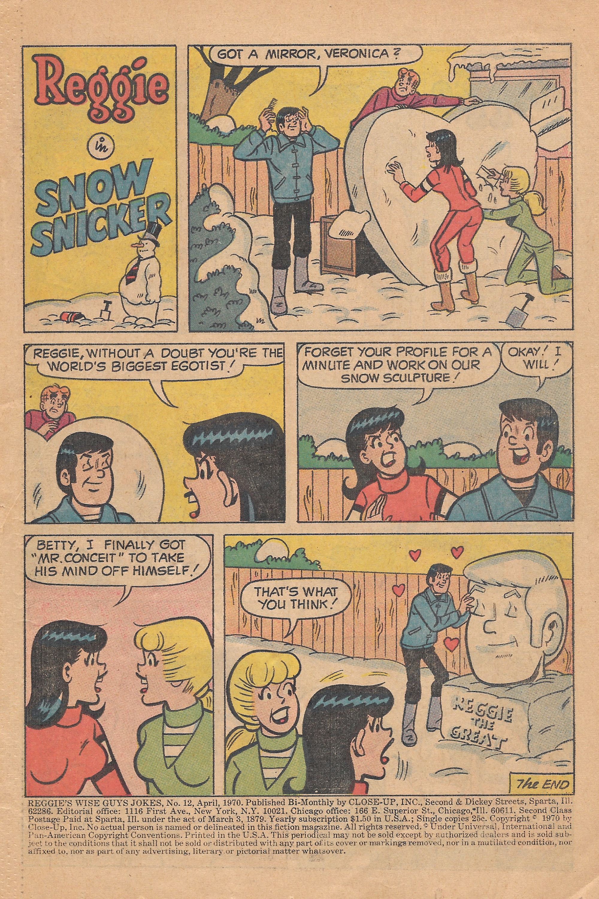 Read online Reggie's Wise Guy Jokes comic -  Issue #12 - 3
