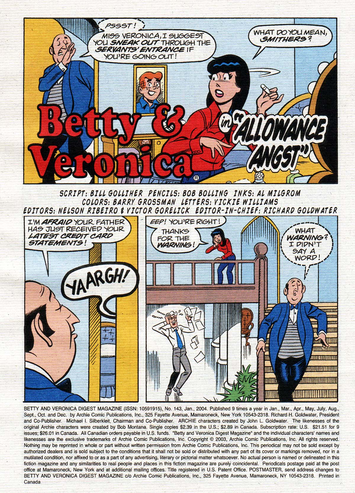 Read online Betty and Veronica Digest Magazine comic -  Issue #143 - 2
