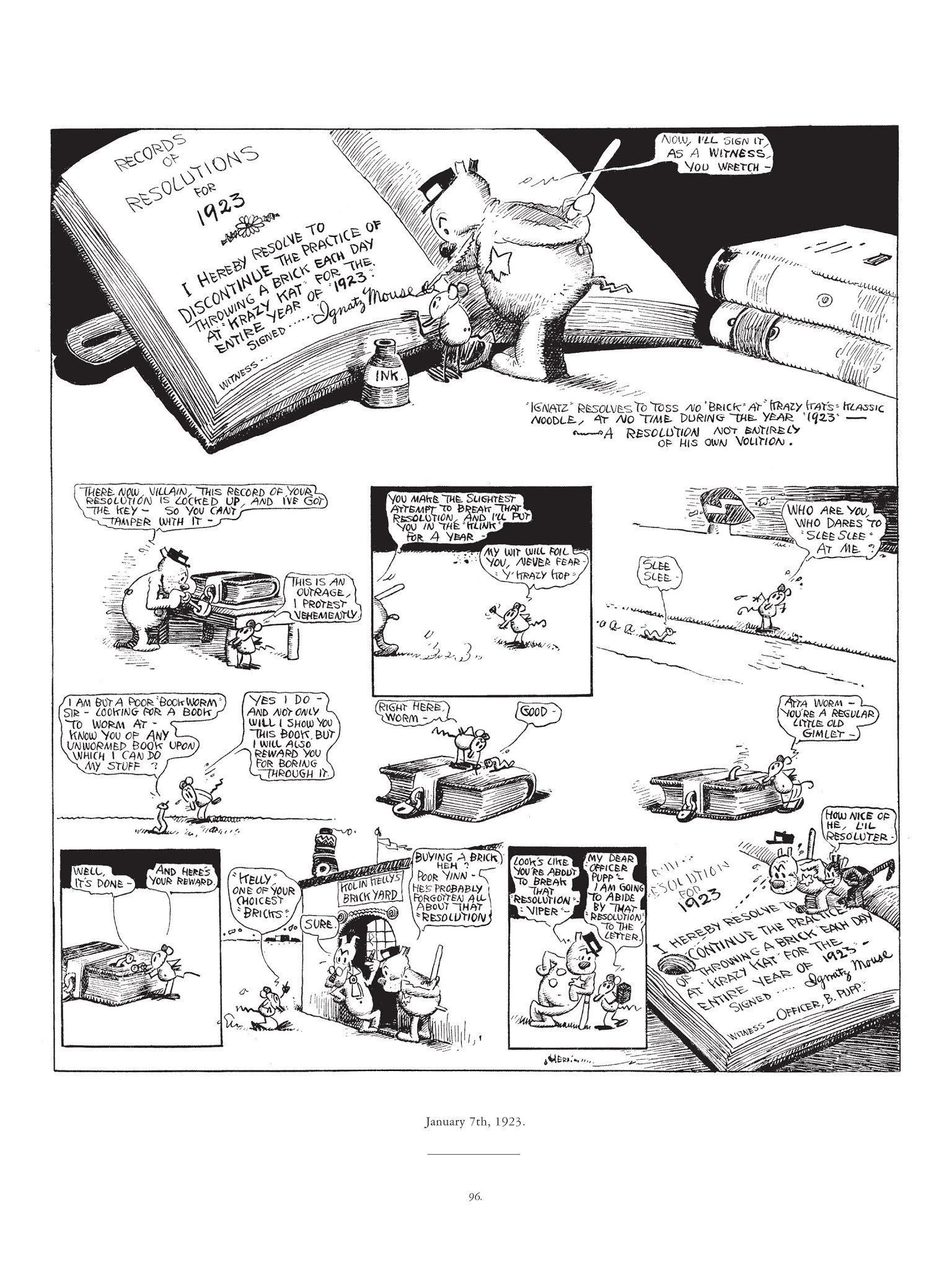 Read online Krazy & Ignatz comic -  Issue # TPB 3 - 96