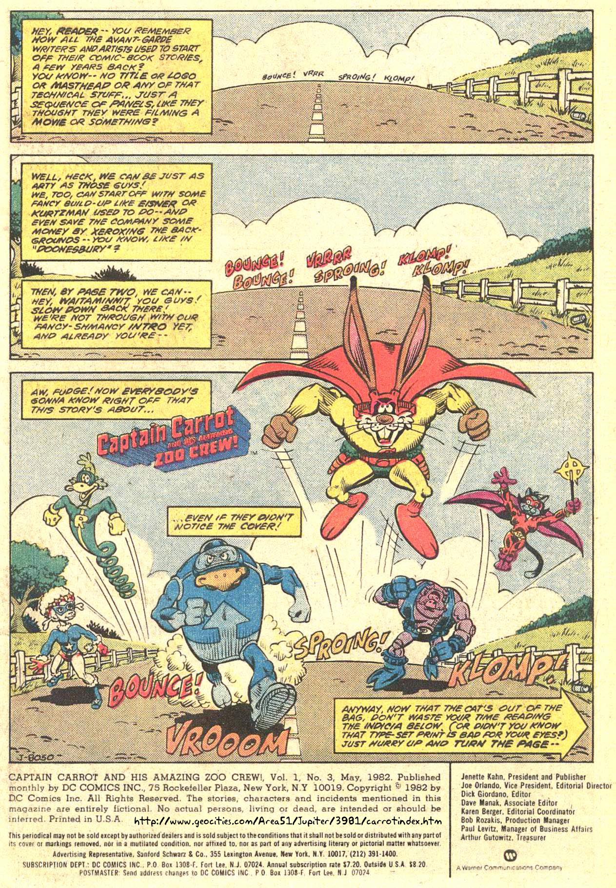 Read online Captain Carrot and His Amazing Zoo Crew! comic -  Issue #3 - 2