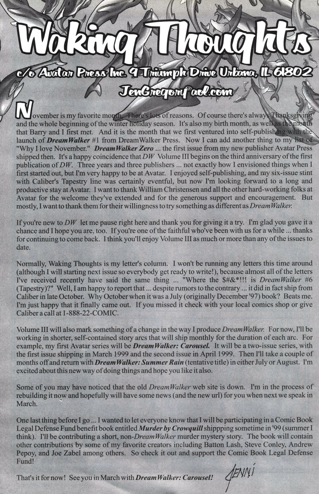 Read online Dreamwalker (1998) comic -  Issue #0 - 28