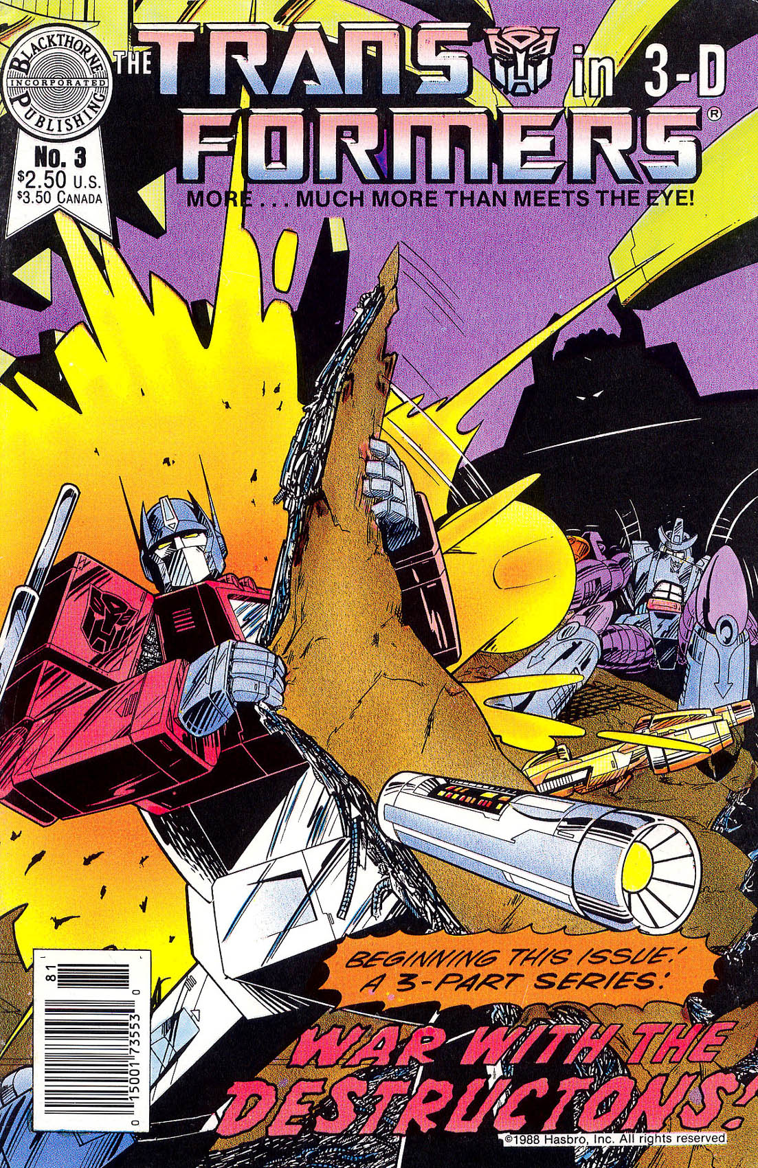 Read online The Transformers in 3-D comic -  Issue #3 - 1