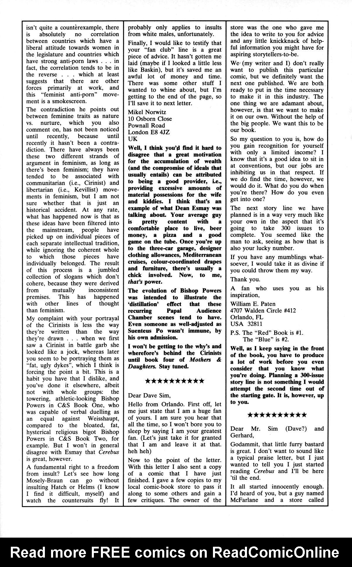 Read online Cerebus comic -  Issue #182 - 24