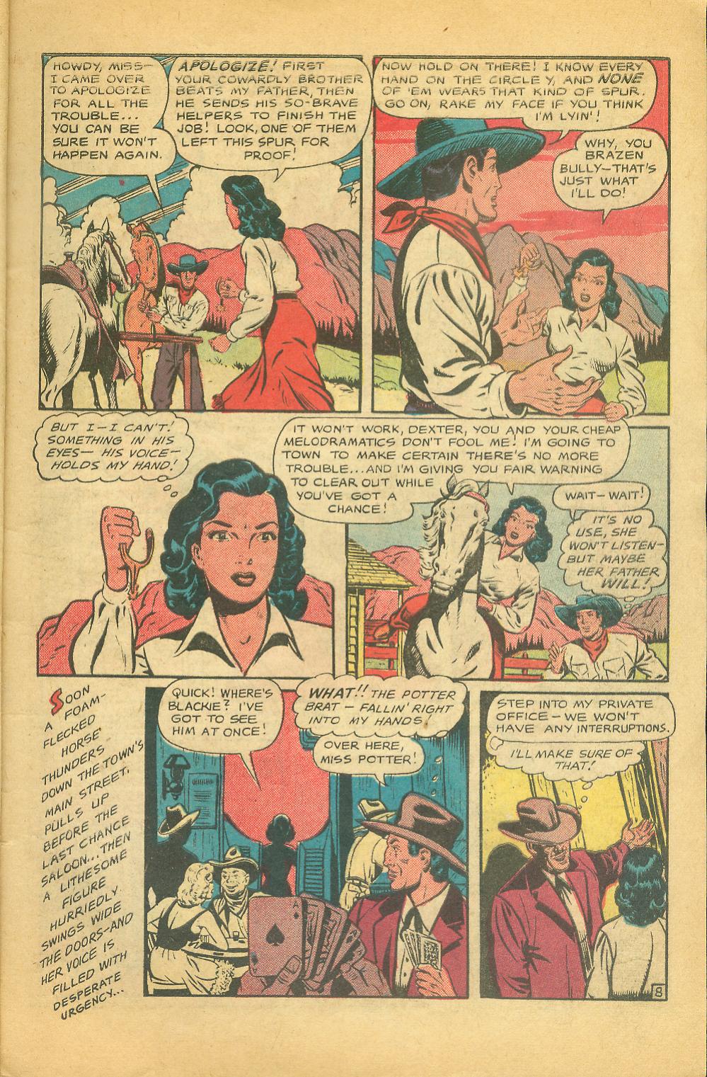 Read online Cowgirl Romances (1950) comic -  Issue #2 - 10