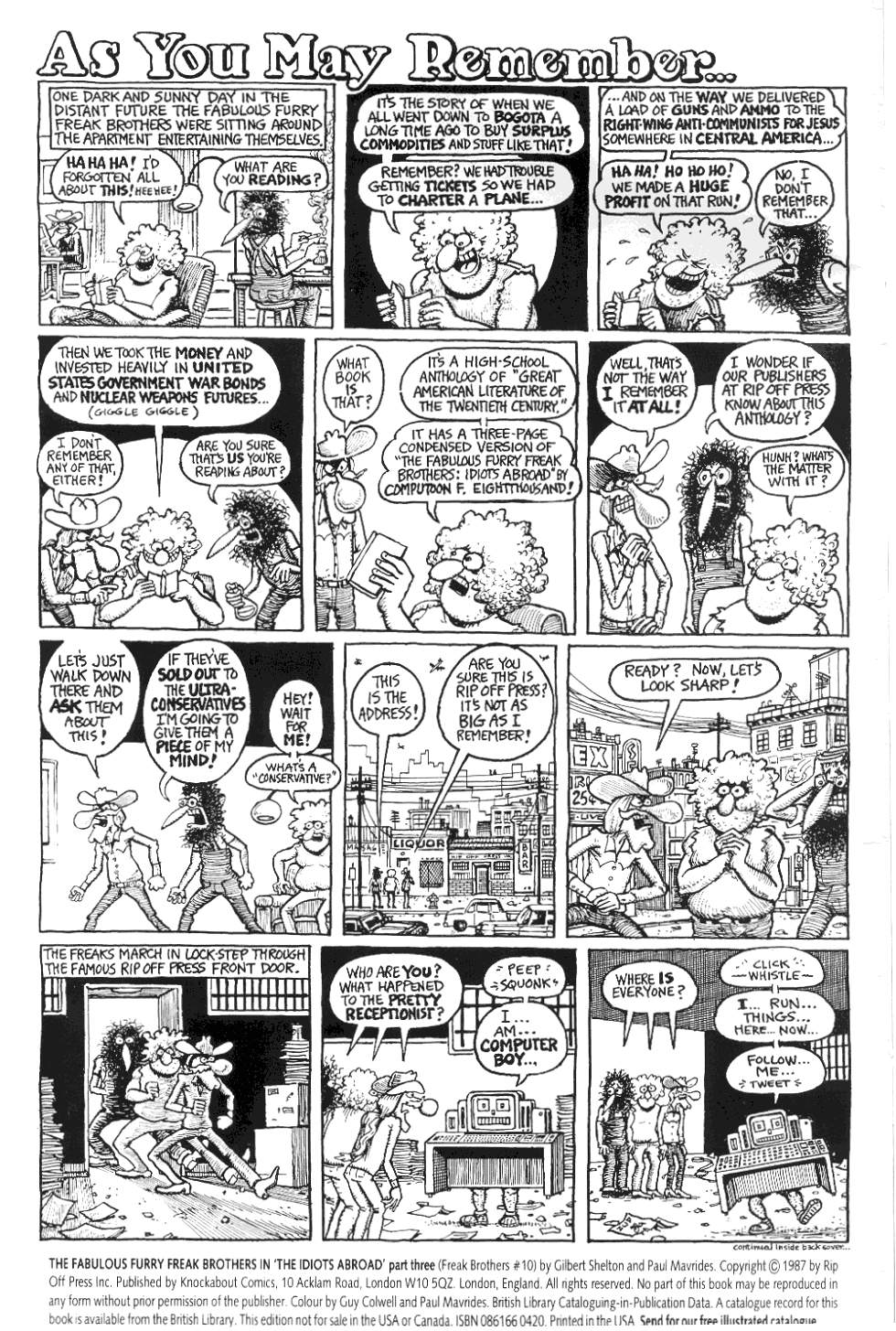Read online The Fabulous Furry Freak Brothers comic -  Issue #10 - 2