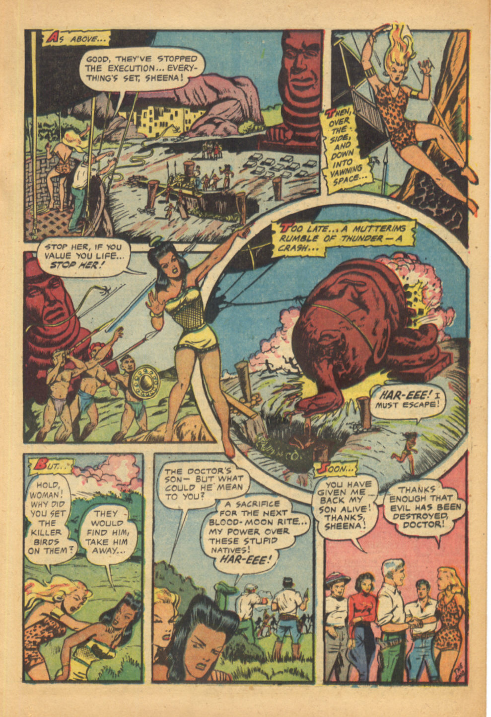 Read online Sheena, Queen of the Jungle (1942) comic -  Issue #16 - 17