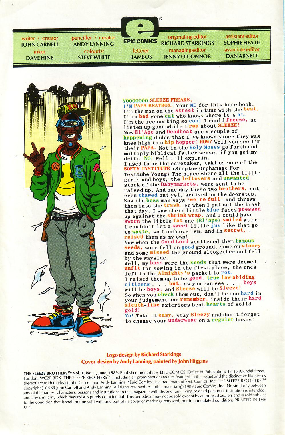 Read online The Sleeze Brothers comic -  Issue #1 - 2