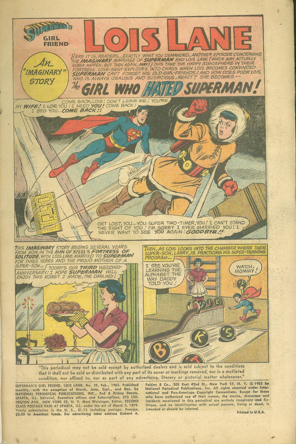Read online Superman's Girl Friend, Lois Lane comic -  Issue #39 - 3