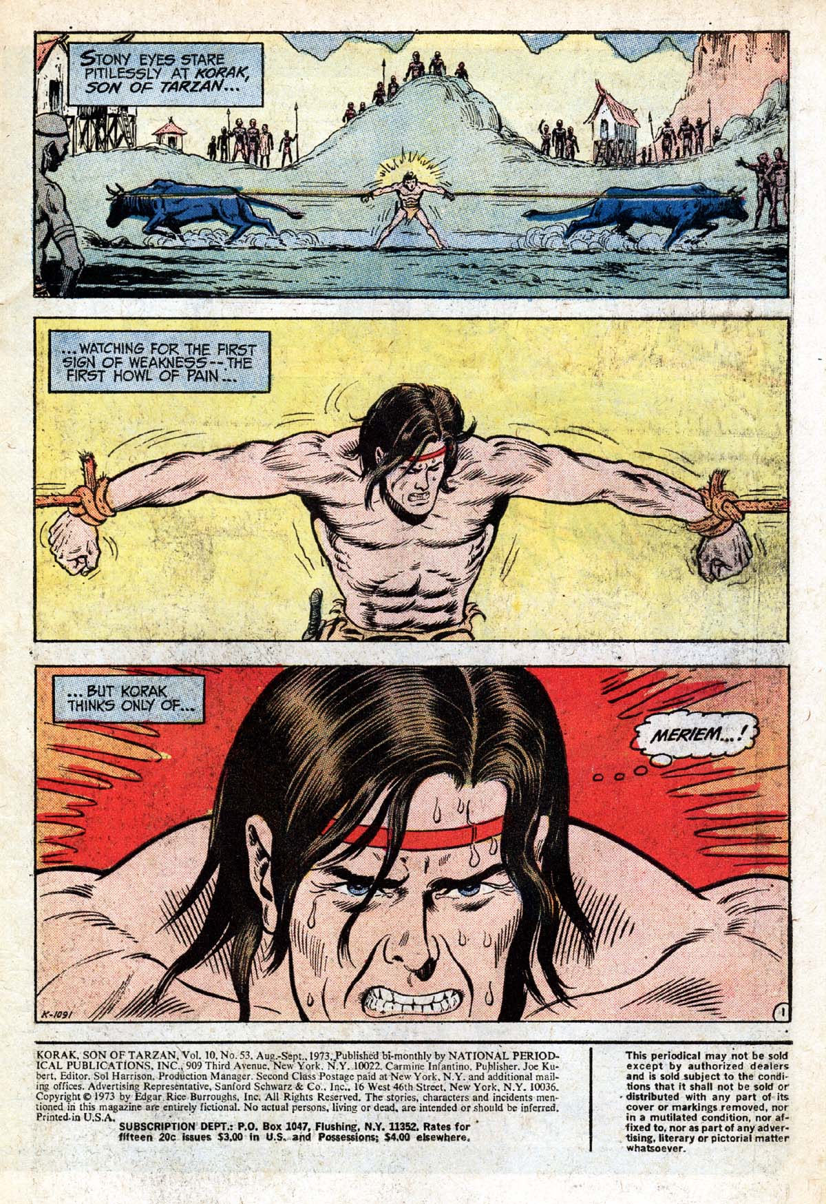 Read online Korak, Son of Tarzan (1972) comic -  Issue #53 - 1
