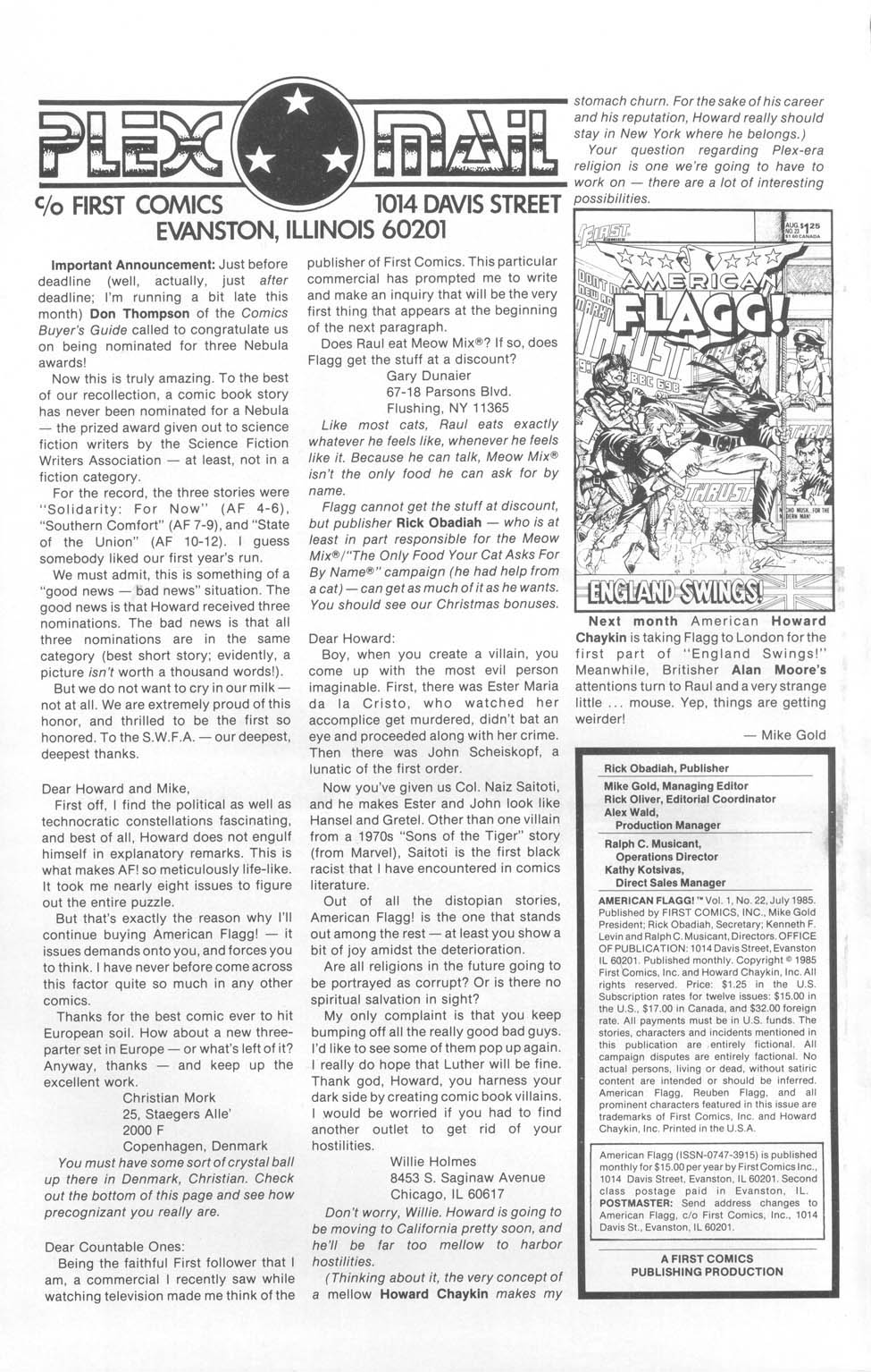 Read online American Flagg! comic -  Issue #21 - 2