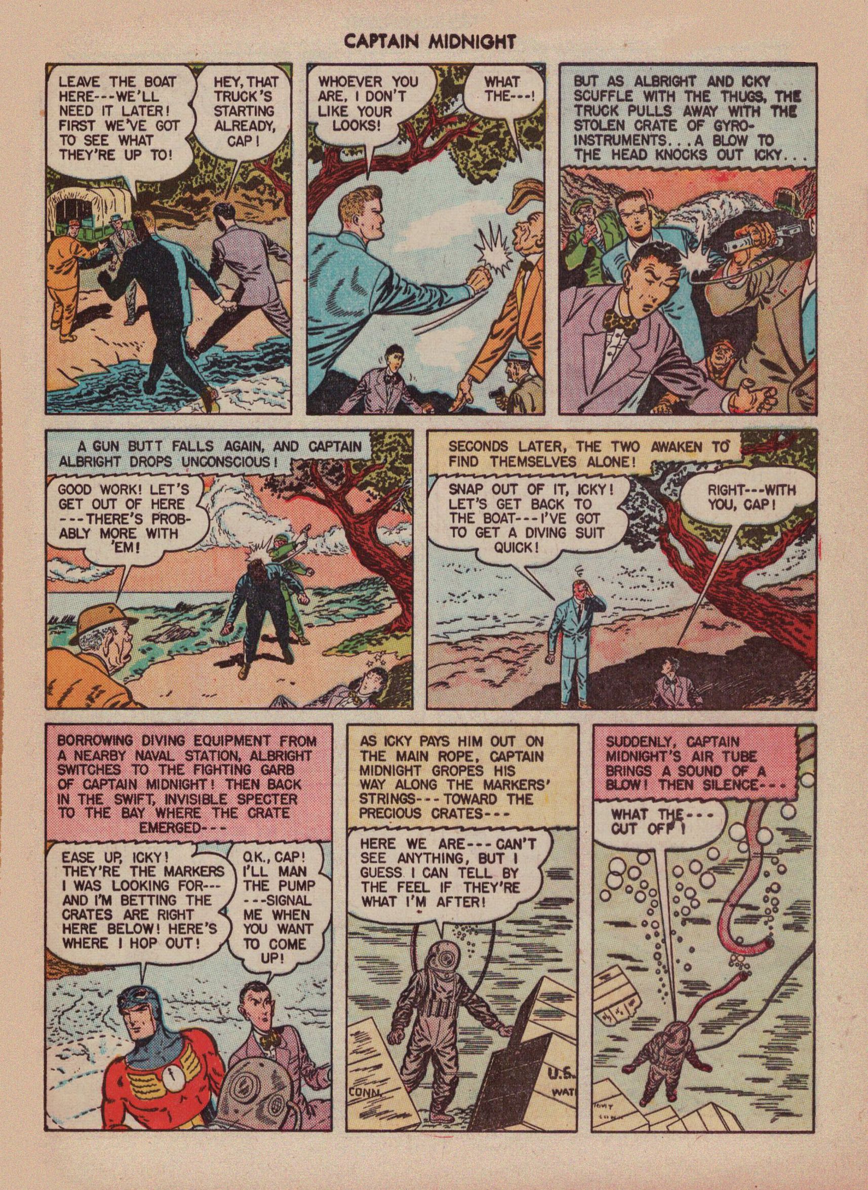 Read online Captain Midnight (1942) comic -  Issue #43 - 45