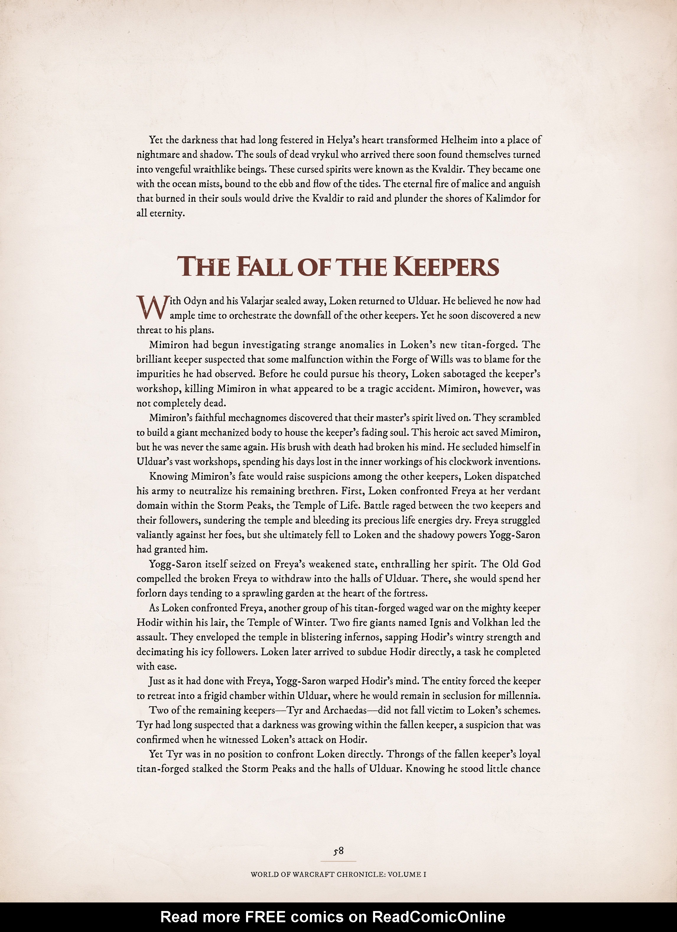 Read online World of Warcraft Chronicle Vol. 1 comic -  Issue # Full - 57