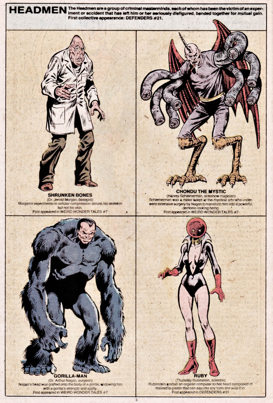 Read online The Official Handbook of the Marvel Universe comic -  Issue #5 - 6