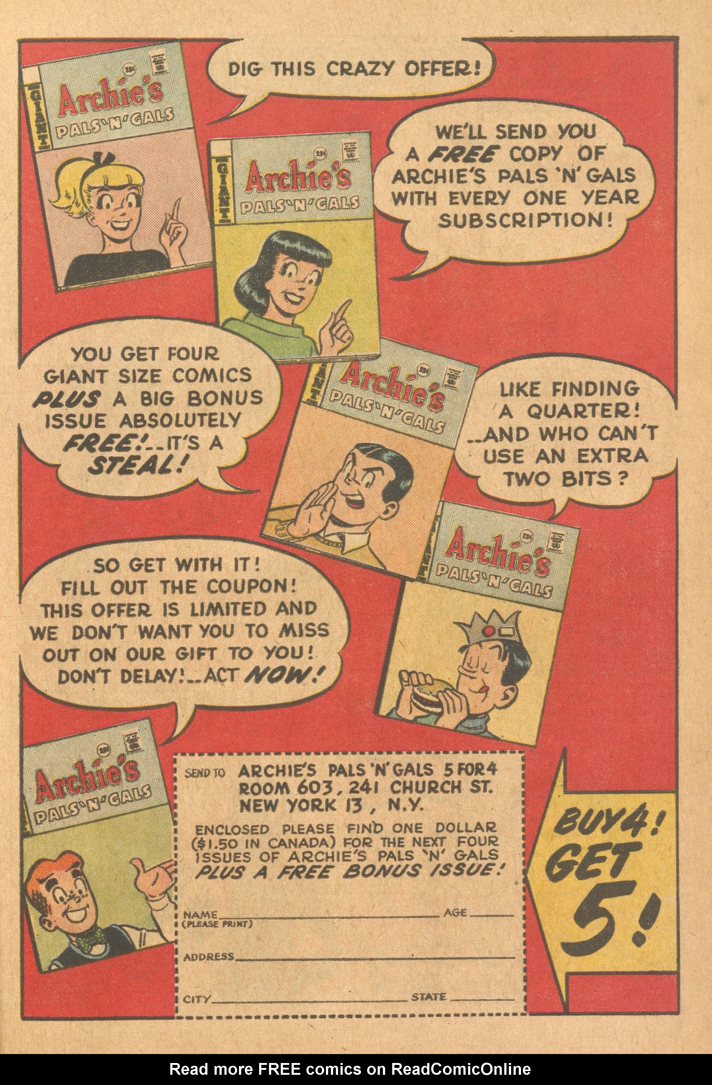 Read online Archie's Pals 'N' Gals (1952) comic -  Issue #25 - 27