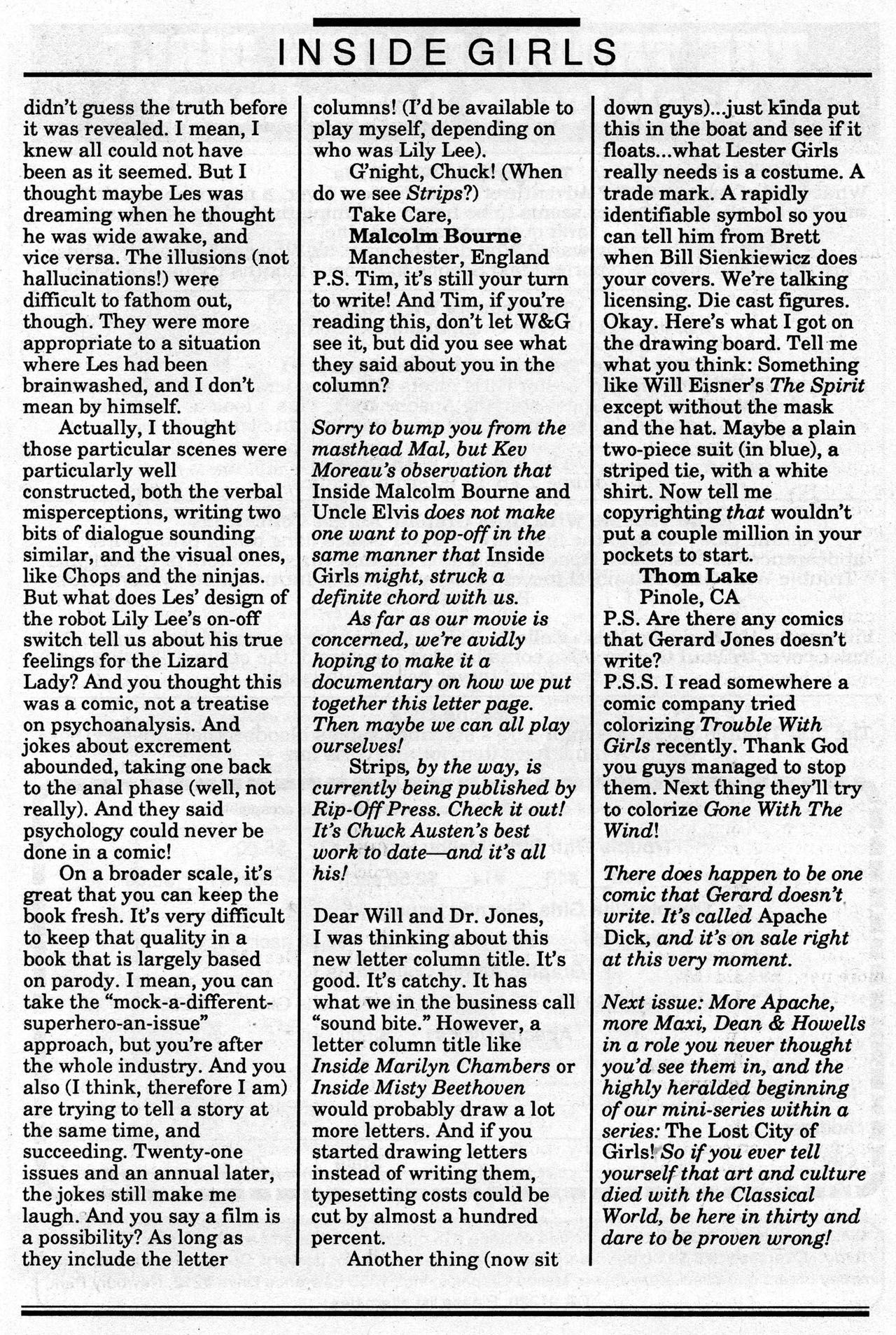 Read online The Trouble With Girls (1989) comic -  Issue #12 - 31