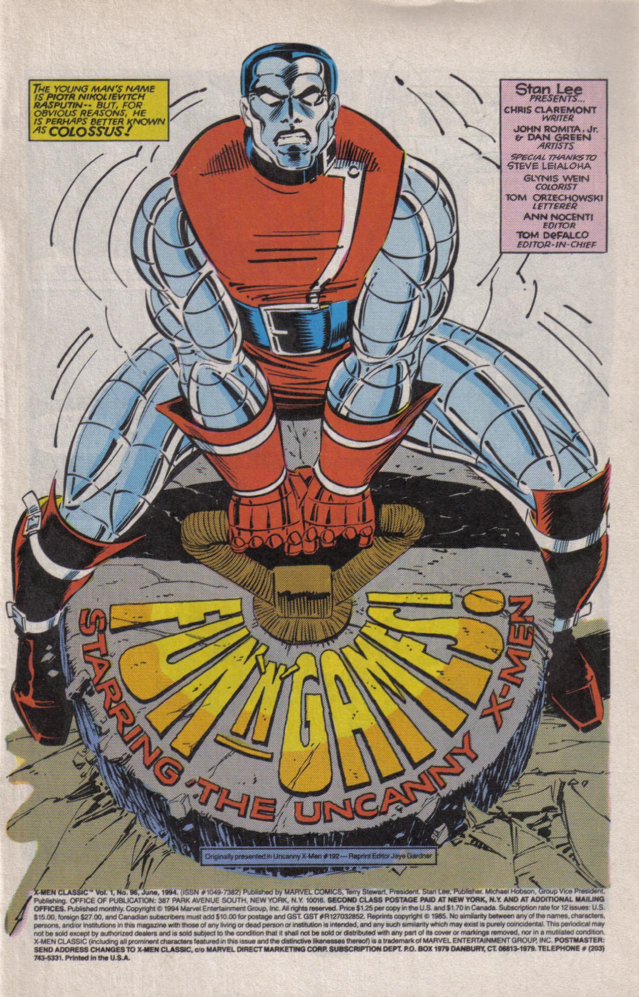 Read online X-Men Classic comic -  Issue #96 - 2