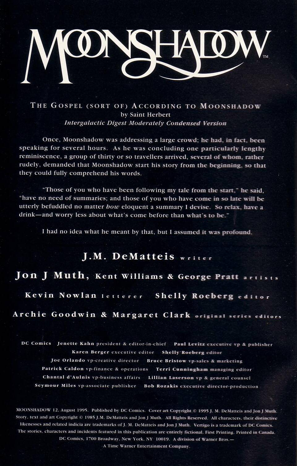 Read online Moonshadow comic -  Issue #12 - 2