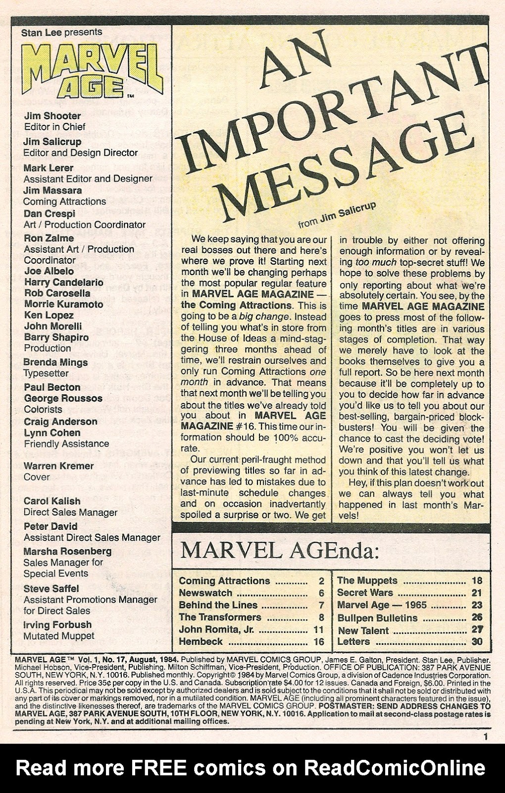 Marvel Age issue 17 - Page 3
