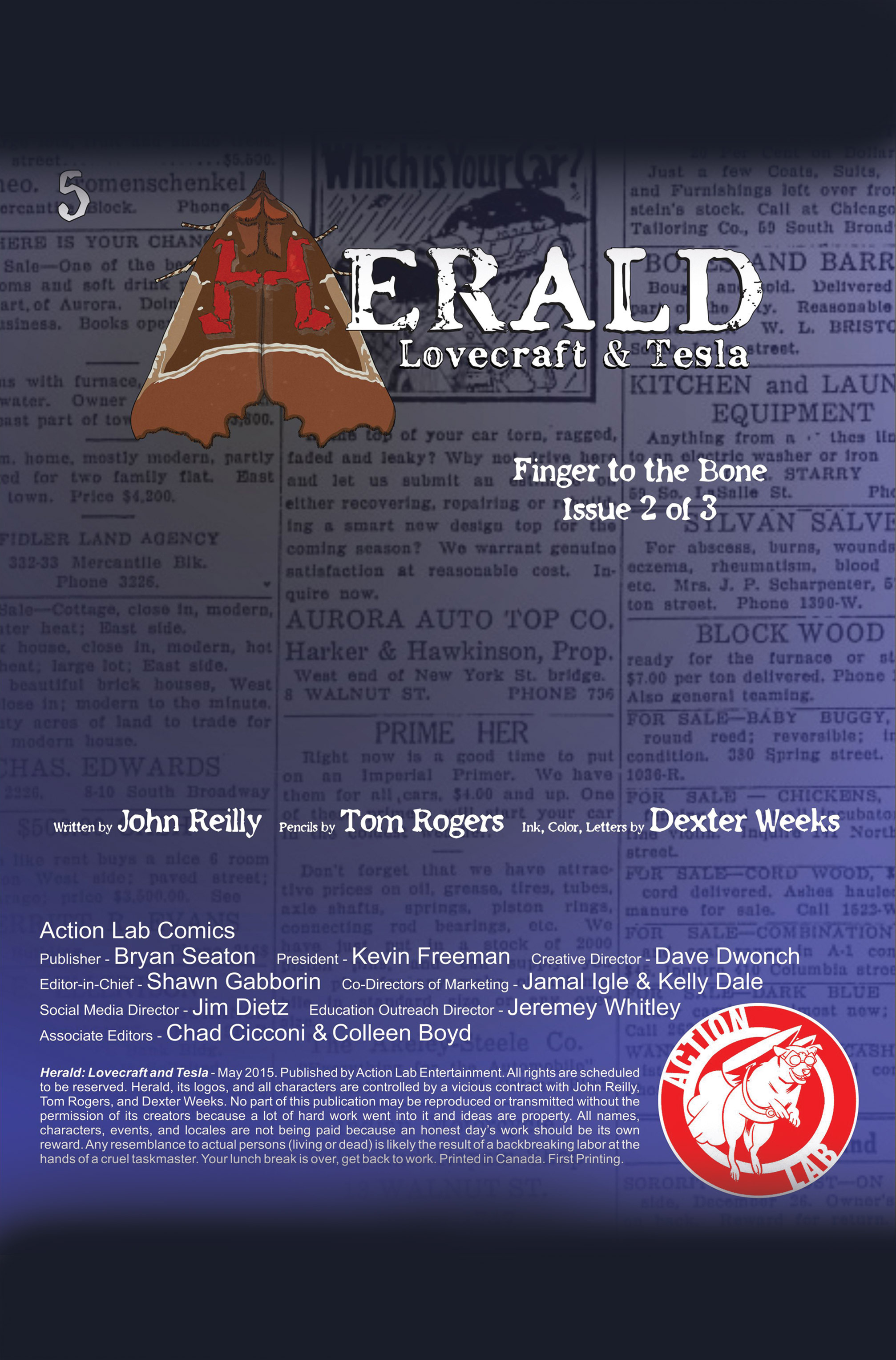 Read online Herald: Lovecraft and Tesla comic -  Issue #5 - 2