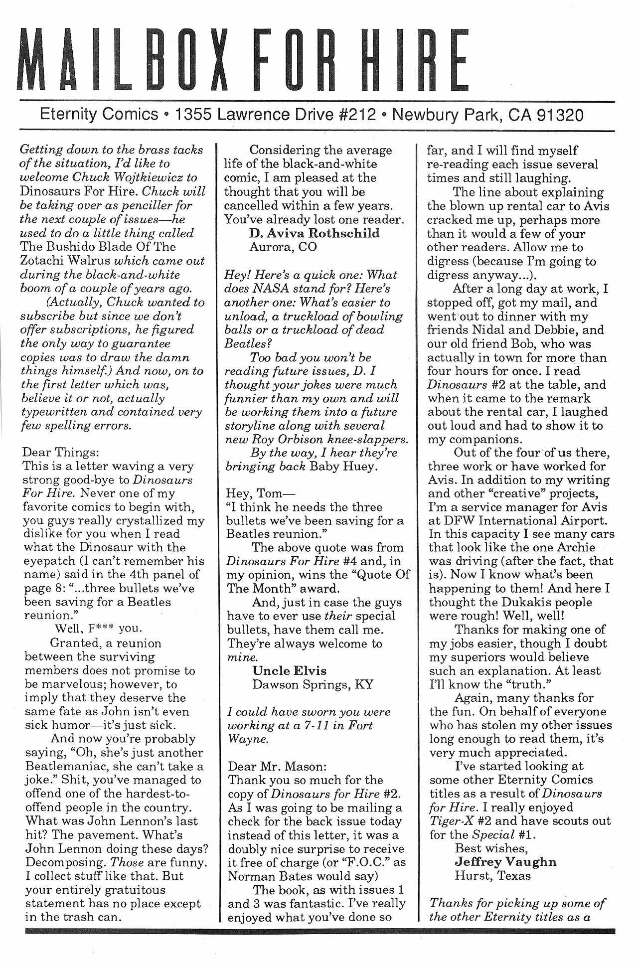 Read online Dinosaurs For Hire (1988) comic -  Issue #6 - 27