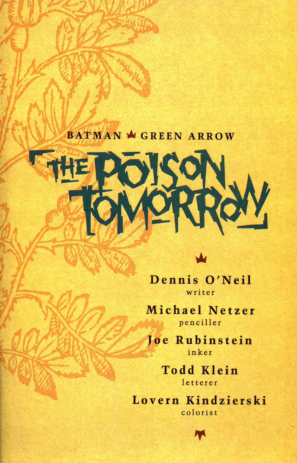 Batman/Green Arrow: The Poison Tomorrow issue Full - Page 3