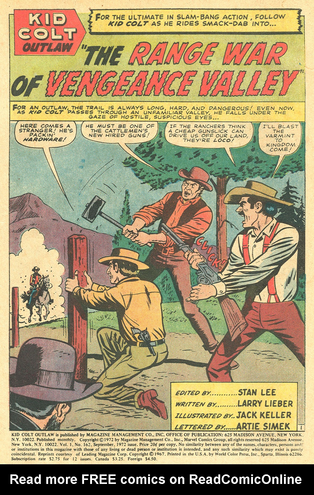 Read online Kid Colt Outlaw comic -  Issue #162 - 3