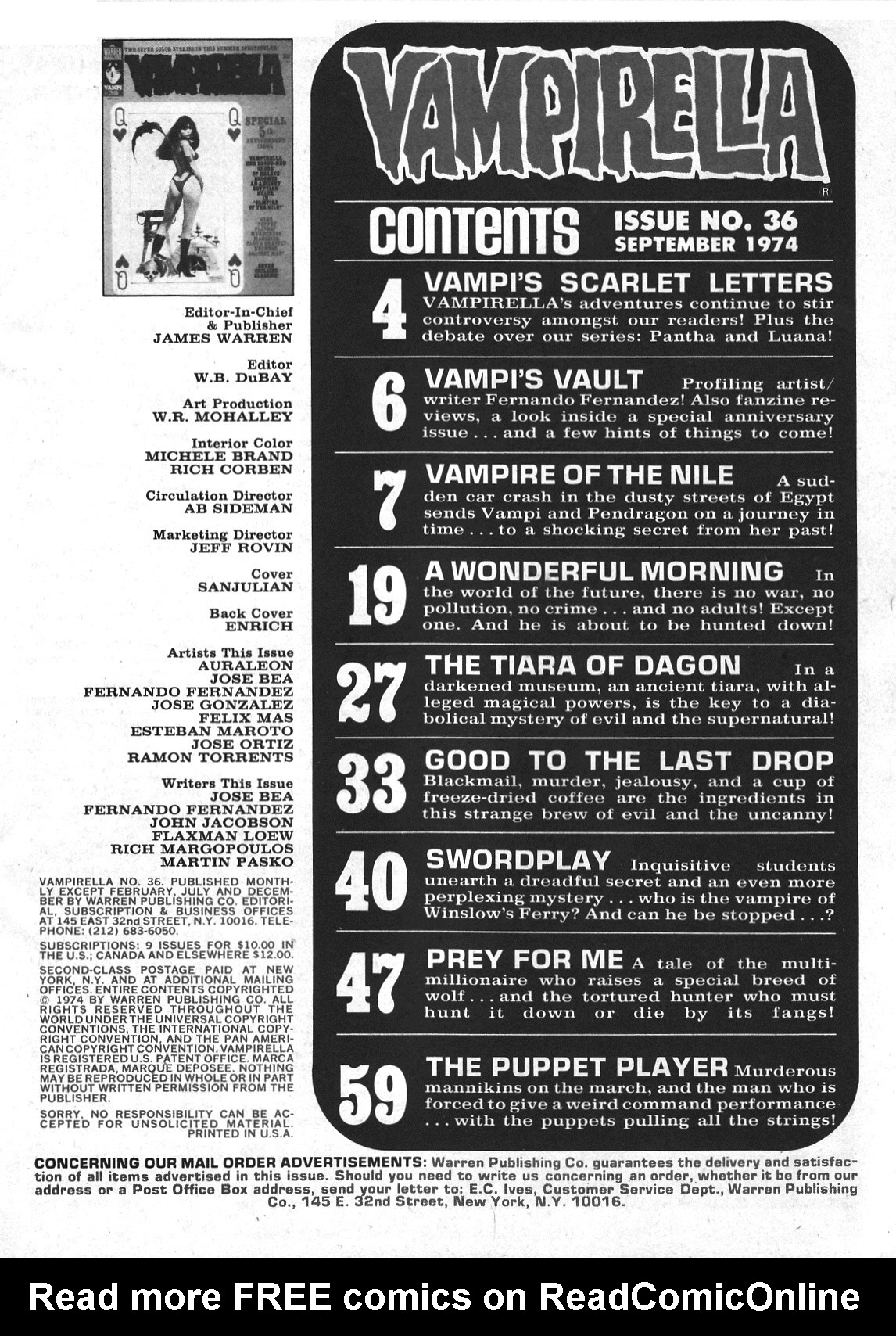 Read online Vampirella (1969) comic -  Issue #36 - 3