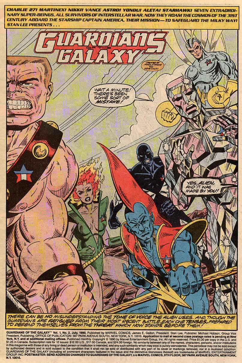Read online Guardians of the Galaxy (1990) comic -  Issue #2 - 2