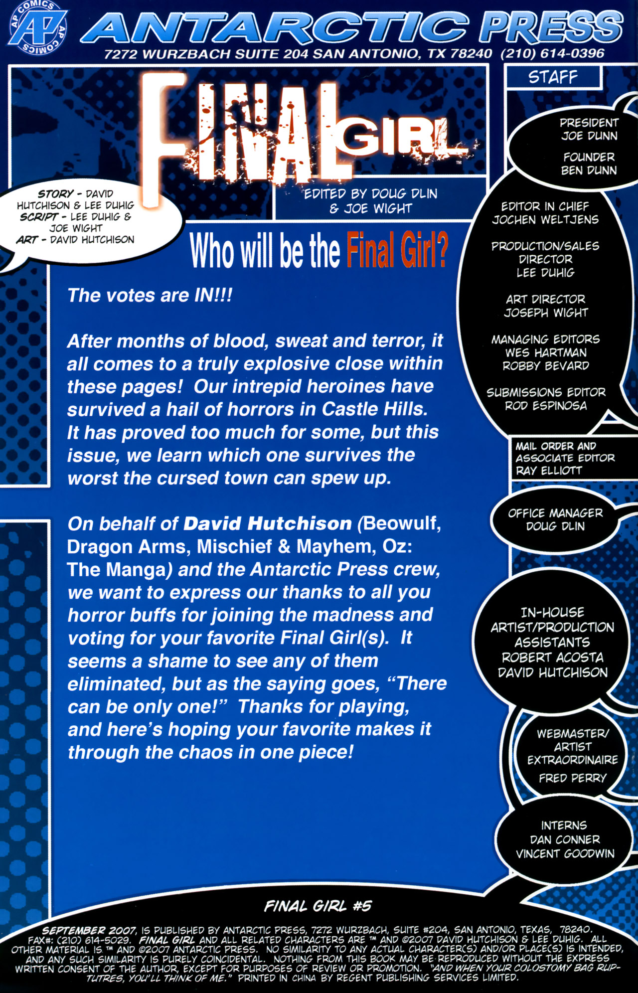 Read online Final Girl comic -  Issue #5 - 2