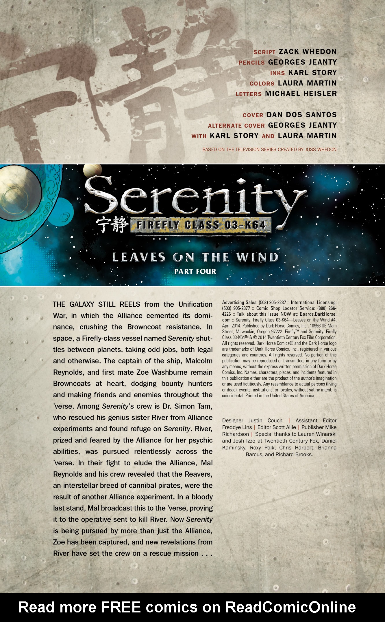 Read online Serenity: Firefly Class 03-K64  Leaves on the Wind comic -  Issue #4 - 2